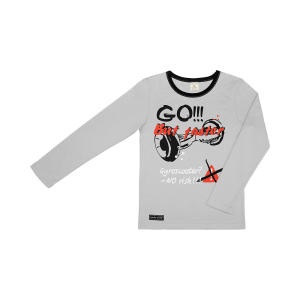 Футболка с длинным рукавом Go!!! серая