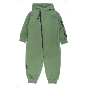 Комбинезон динозавр хаки футер 1+