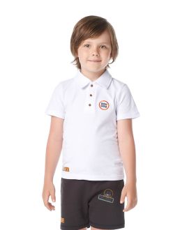 Футболка-поло Крокодилы белый