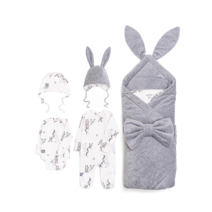 Комплект на выписку зима, серый