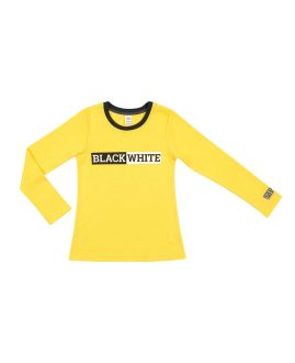 Футболка Чёрное и белое желтая