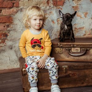 Брючки Крутой парень цветные футер