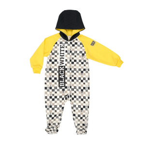 Комбинезон Чёрное и белое клетка Комбинезон Чёрное и белое клетка