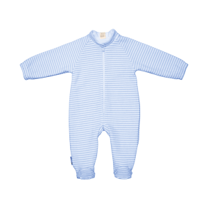 Комбинезон на подкладке Полоски бело-голубой