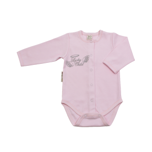 Боди с длинным рукавом Ангелочки розовый Боди с длинным рукавом Ангелочки розовый