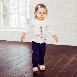 Брючки  цветные Любимая девочка футер