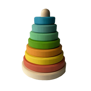 Пирамидка КоТаГрад мини круглая радужная оранжевая 