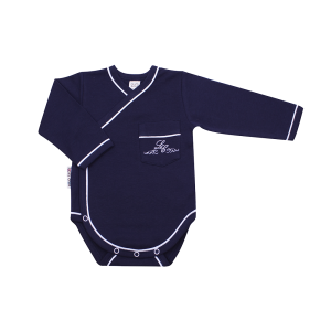 Боди с длинным рукавом Классик тёмно-синий