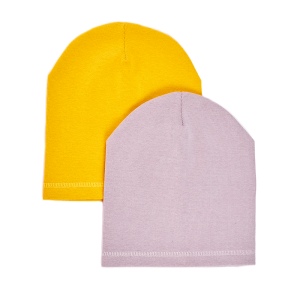 Комплект шапок 2 шт.: бежевая, карри.