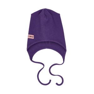 Шапка с завязками фиолетовая кашкорсе