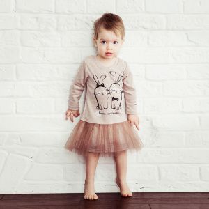 Платье Любимая девочка бежевое