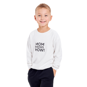 Толстовка Мама знает как! молочная «MOM KNOWS HOW»