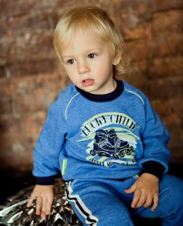 Толстовка Basic Sport футер голубая