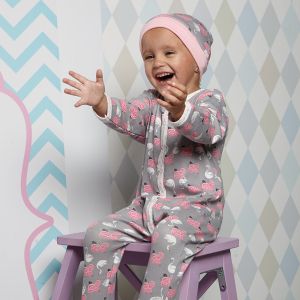 Комбинезон Лебединое озеро с застежкой по всей длине ножек цветной