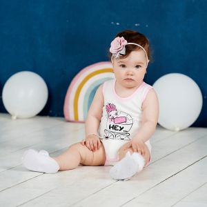 Боди Селфи без рукавов розовый