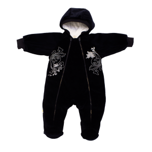 Комбинезон на синтепоне Велюр синий