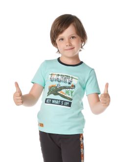 Футболка Крокодилы мятный