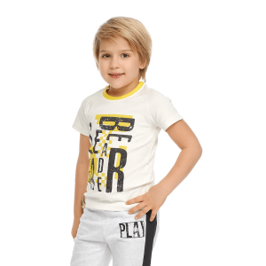 Футболка Пазл молочная