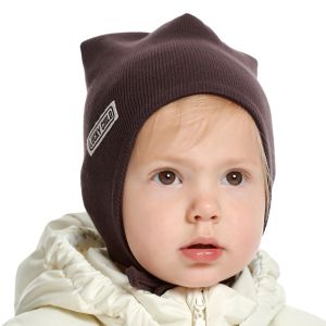 Шапка с завязками коричневая кашкорсе Шапка с завязками коричневая кашкорсе