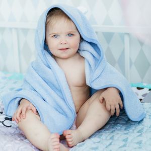Полотенце Весёлое купание Мишка голубое Полотенце Весёлое купание Мишка голубое