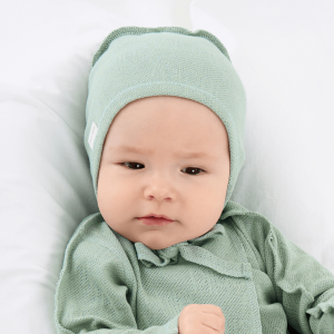 Комплект чепчиков Ажур 3 шт. латте