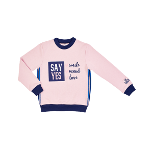 Толстовка Скажи ДА футер розовая Толстовка Скажи ДА футер розовая