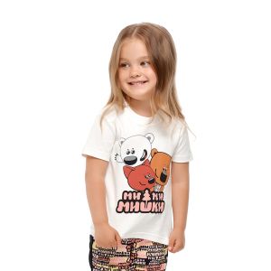 Футболка МИ-МИ-МИШКИ© молочная