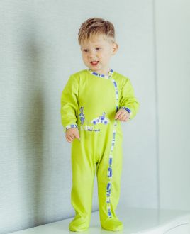 Комплект комбинезонов Маленький гонщик салатовые 2 шт.