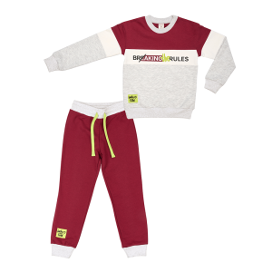 Спортивный костюм: свитшот и брюки бордовые