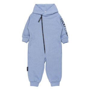 Комбинезон с ушками голубой футер 1+