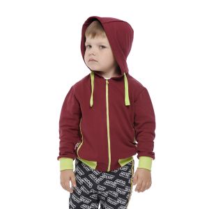 Куртка на молнии МИ-МИ-МИШКИ© бордовая