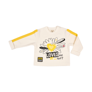 Толстовка Любит - не любит молочная