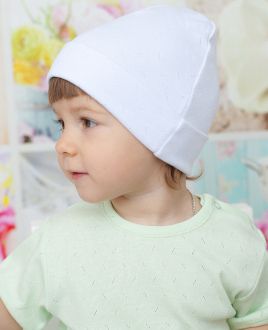 Шапочка Ажур белая
