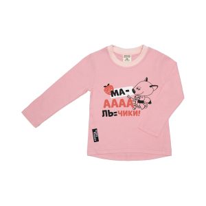 Футболка с длинным рукавом МИ-МИ-МИШКИ© розовая Футболка с длинным рукавом МИ-МИ-МИШКИ© розовая