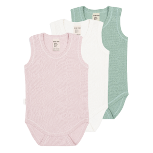 Комплект боди-маек Ажур 3 шт. пудра