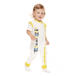 Комбинезон Любит - не любит молочный