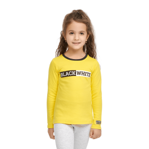 Футболка Чёрное и белое желтая