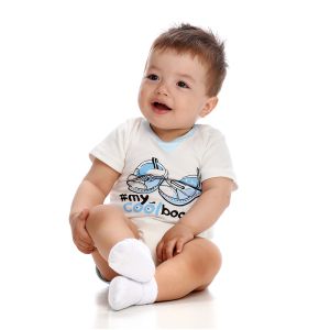 Боди Селфи короткий рукав голубой