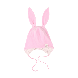 Шапка-зайчик Велюр розовая