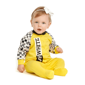 Комбинезон Чёрное и белое жёлтый Комбинезон Чёрное и белое жёлтый