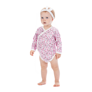 Боди с длинным рукавом Милые кролики цветной