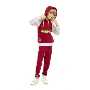 Спортивный костюм: худи и брюки бордовые