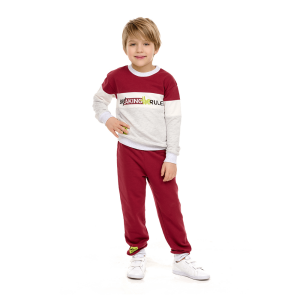 Спортивный костюм: свитшот и брюки бордовые