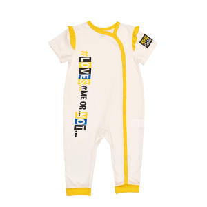 Комбинезон Любит - не любит молочный