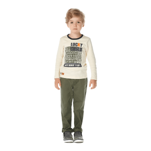 Футболка Крокодилы с длинным рукавом бежевый