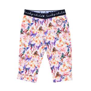 Брюки Ты и Я футер с принтом бабочек