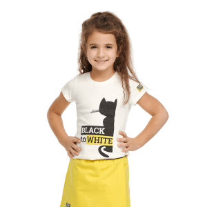 Футболка Чёрное и белое молочный