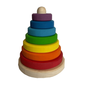 Пирамидка КоТаГрад мини круглая радужная красный