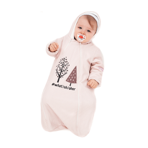 Комбинезон-мешок на синтепоне Зимние каникулы бежевый  Комбинезон-мешок на синтепоне Зимние каникулы бежевый