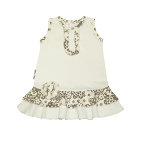 Платье Цветочки экрю